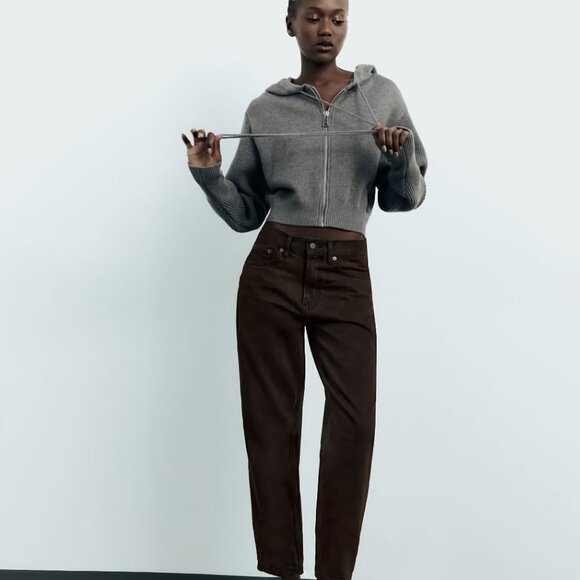 NEW Zara Bomber Style Hooded Cardigan, Size S - Picture 6 of 16